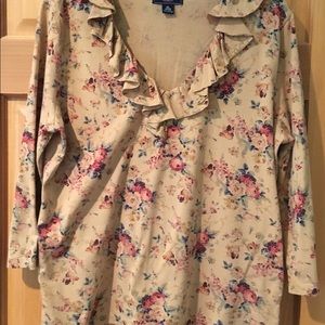 🎃 Chaps Ruffled knit shirt